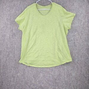 Old Navy Womens T-Shirt Light Green 3X Cotton Everyday Casual Short Sleeve